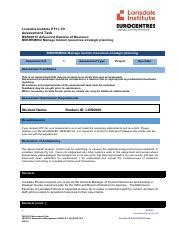 BSBHRM602 Assessment 1 Project 2017 Doc Docx Pdf Lonsdale Institute