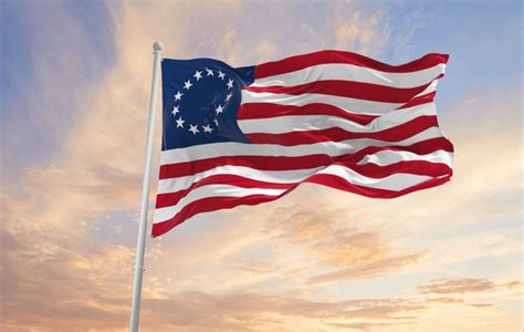 American Flag 13 Colonies Waving