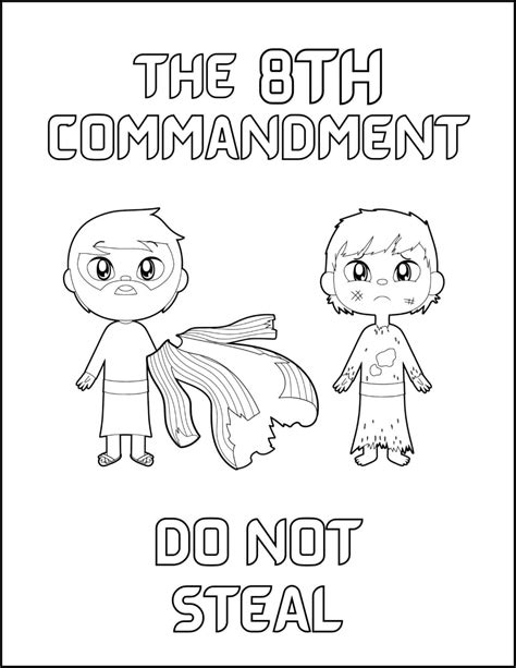 10 Commandments Coloring Pages