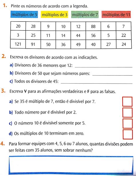 Matemática 6 Ano Atividades Revoeduca