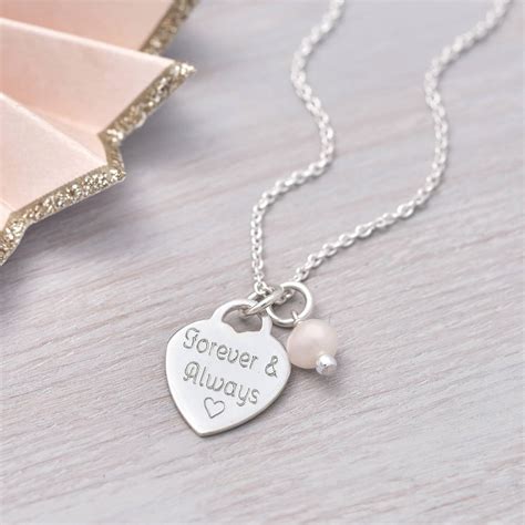 Personalised Sterling Silver Heart Charm Necklace Hurleyburley