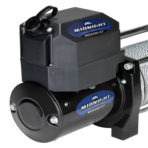 Viper Winches MD8500 ST 8 500 Lbs Midnight Electric Winch With Steel