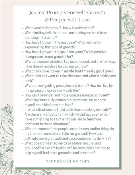 30 Journal Prompts For Self Growth And Deeper Self Love