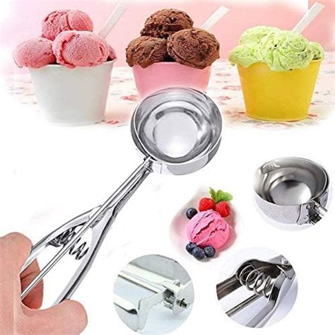 Stainless Steel Cookie Scoops With Trigger Release Professional Ice