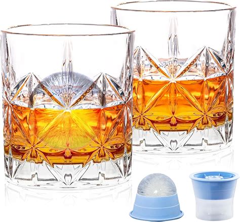 Veecom Whiskey Glasses Whiskey Glass Set Of 2 With Ice