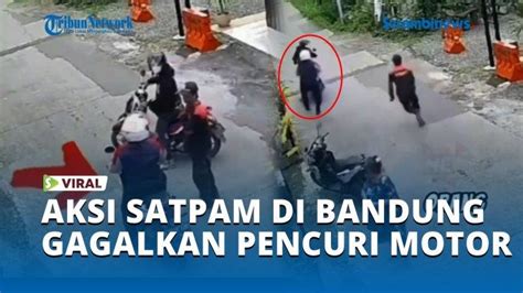 Video Viral Aksi Satpam Komplek Di Bandung Gagalkan Pencurian Motor