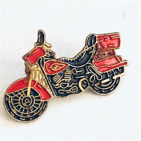 Vintage Motorcycle Lapel Pin Enamel Pin Pin Back Hat Pin Etsy