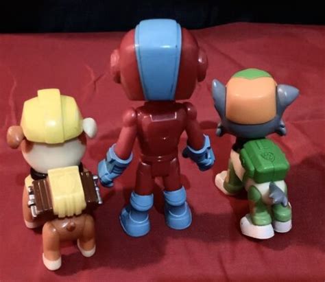 Paw Patrol Mighty Pups Jet Ryder 3.5" Figure With Rocky And Rubbles | #4618140804