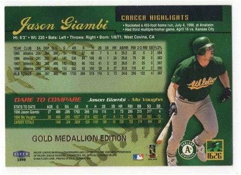 1999 Fleer Ultra Gold Medallion Baseball Cards Pick From List EBay