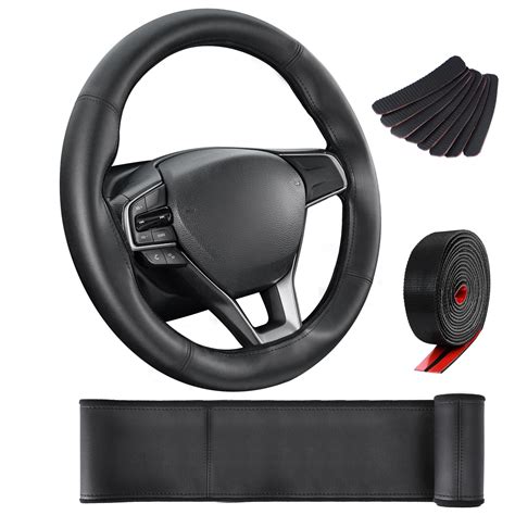 COFIT Velcro Steering Wheel Cover Breathable Microfiber Leather Car