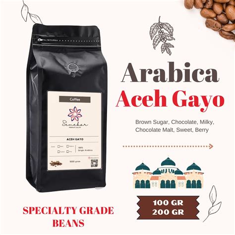 Jual Kopi Arabica Aceh Gayo Biji Bubuk Origin Roasted SEMEKAR Coffee