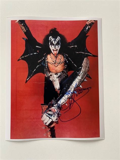 Kiss Gene Simmons Signed Photo With Coa Extra 5x Kiss Catawiki