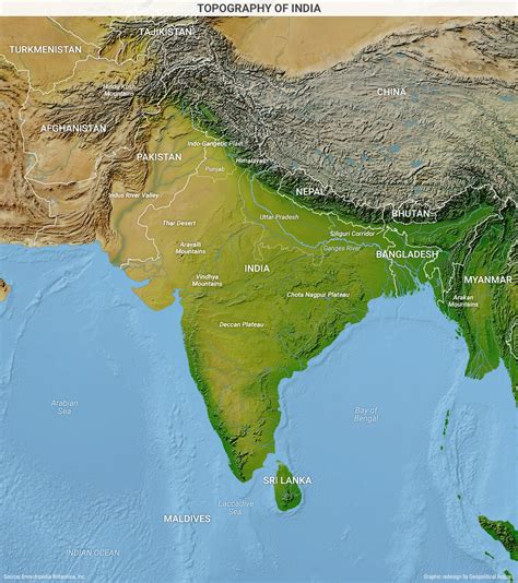 Altitude Map Of India