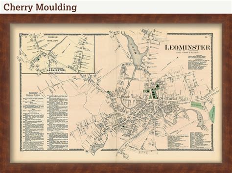 Village of LEOMINSTER, Massachusetts 1870 Map