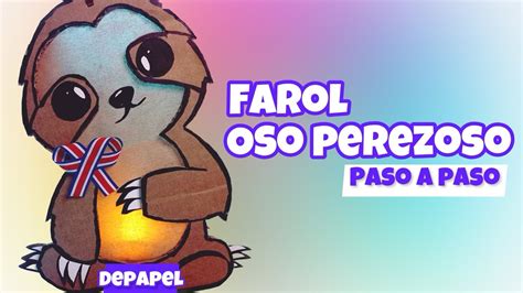 Cómo hacer un farol de oso perezoso Farol con cartón reciclado YouTube