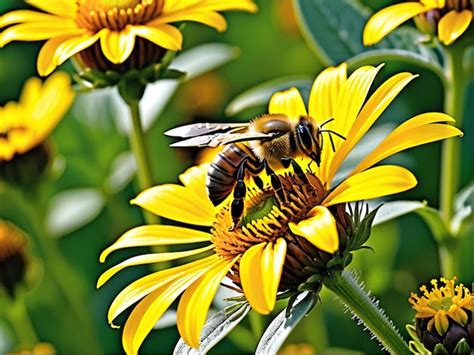 Primer Plano De La Abeja Apis Mellifera Abeja Mel Fera Europea O