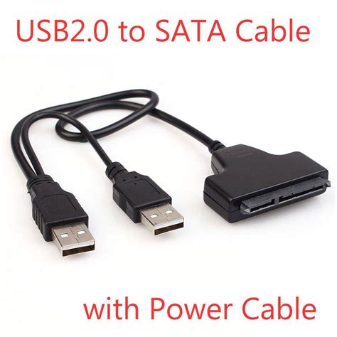 Dual Usb Sata Cable Usb To Sata Adapter Support External Ssd Hdd Hard