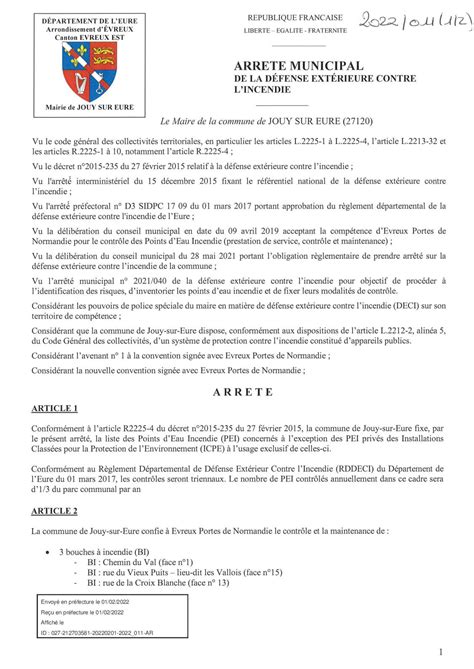 Calaméo Arrêté municipal de la défense extérieure contre l incendie