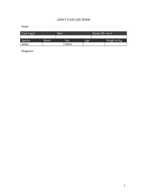 ACVIM Case Reports Request With Synopsis Doc Template PdfFiller