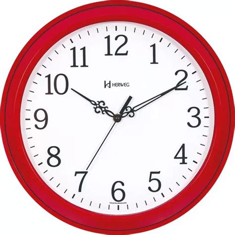 Herweg 660078 269 Reloj De Pared Redondo Rojo 37 Cm MercadoLibre