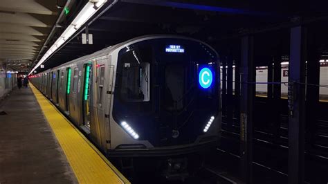 MTA New York City Subway 168th Street Bound R211T C Train Leaving