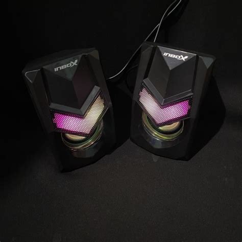 Speaker Gaming Inbox Wired Usb Audio 3 5mm Rgb 3d Goliath Gs01 Gs 01