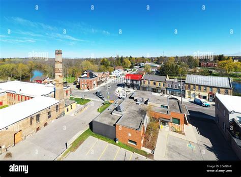An aerial view of Ayr, Ontario, Canada downtown Stock Photo - Alamy