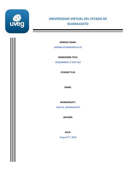 U Assignment Text File Module Name Idioma Extranjero Iii V