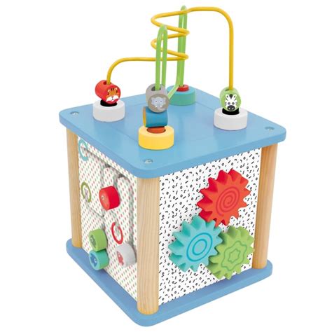 Mini cube activité 5 en 1 WOOD N PLAY King Jouet Activités d éveil