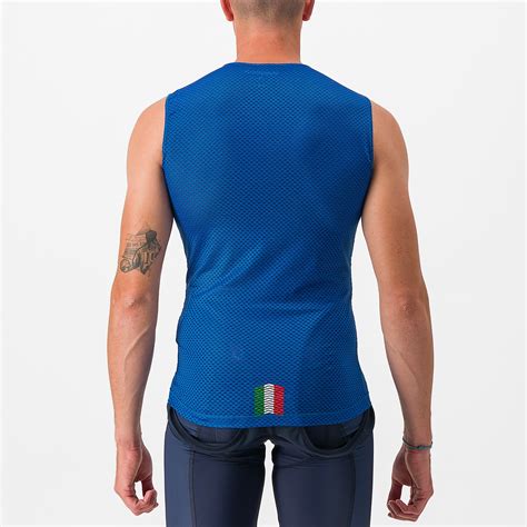 ITALIAANSE NATIONALE PLOEG Fietsonderhemd Zonder Mouwen Pro Mesh 2024 Blauw