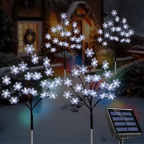 Star Christmas Pathway Lights 4 Pack 48 LED Firefly Solar Garden