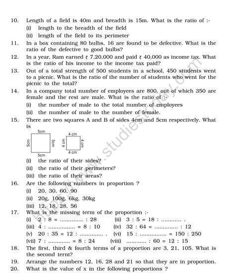 Geometry Ratio And Proportion Worksheet Answers Worksheet Works