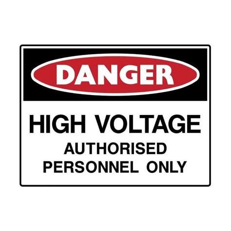 Jabac Danger Signs High Voltage Authorised Personnel Only