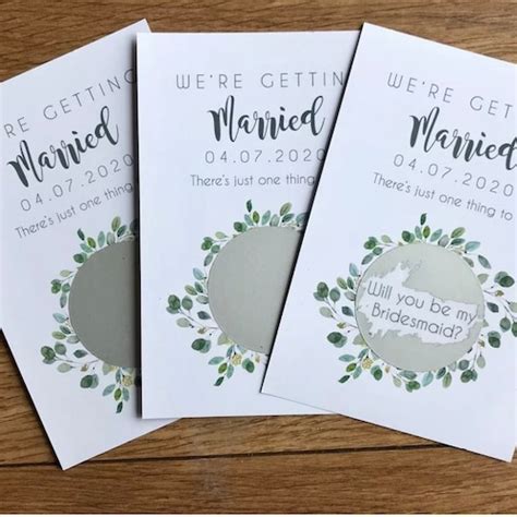 Personalised Will You Be My Bridesmaid Scratch Off Proposal Etsy Uk