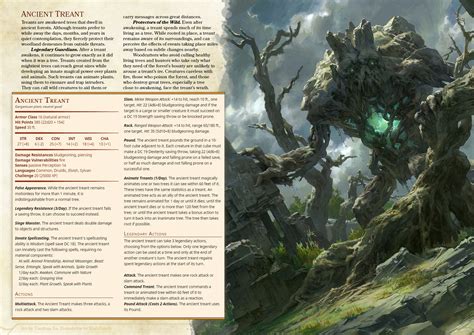 Ancient Treant Dungeons And Dragons Homebrew Dandd Dungeons And