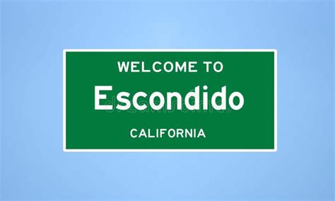 Escondido California City Limit Sign Town Sign From The Usa Stock