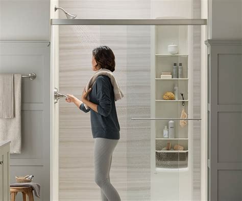 Walk In Showers & Shower Enclosure Kits | KOHLER LuxStone Showers