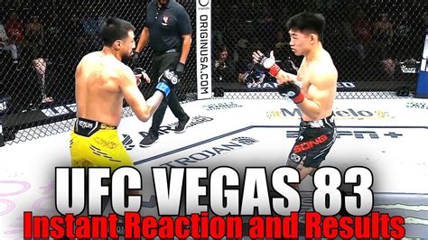 Ufc Vegas Song Yadong Vs Chris Gutierrez Reaction And Results Youtube