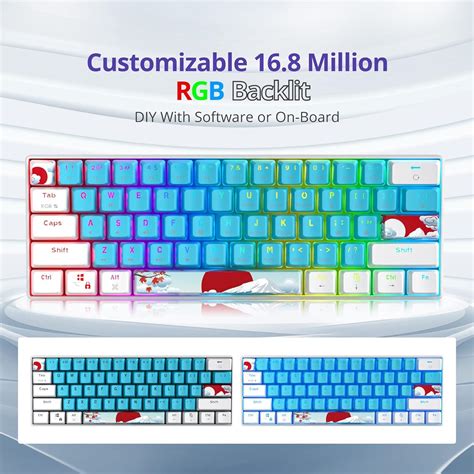 Fogruaden 60 Percent Keyboard Mechanical Gaming Keyboard 60 Percent RGB Backlit Mini Wired 60% ...