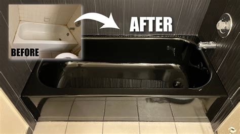 Amazing Transformation How To Reglaze A Bathtub To Black From White