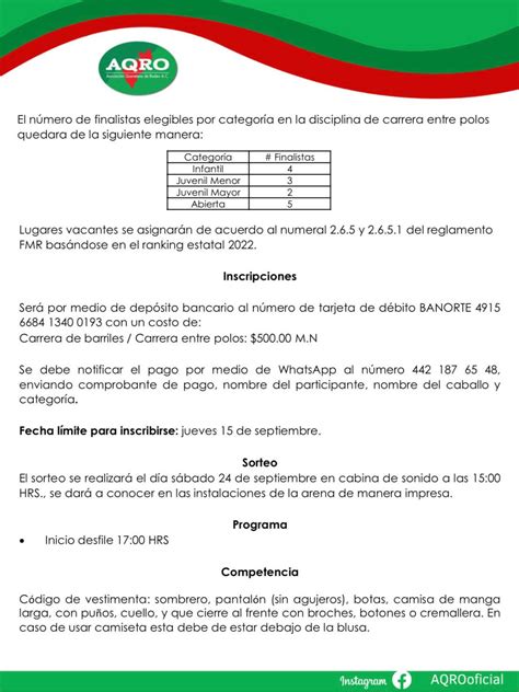 CONVOCATORIA CARRERA DE BARRILES Y CARRERA ENTRE POLOS FINAL ESTATAL