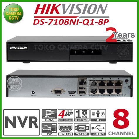 Jual NVR 8 CHANNEL HIKVISION DS 7108NI Q1 8P M POE Shopee Indonesia