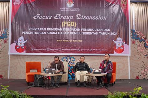 KPU Provinsi Gorontalo Gelar FGD Penyiapan Rumusan Kebijakan