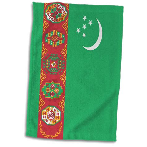 3dRose Flag of Turkmenistan - green and red with Islamic crescent moon ...