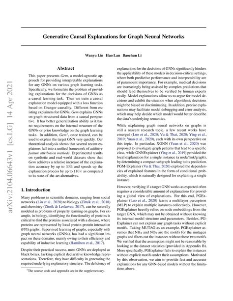 Generative Causal Explanations For Graph Neural Networks DeepAI