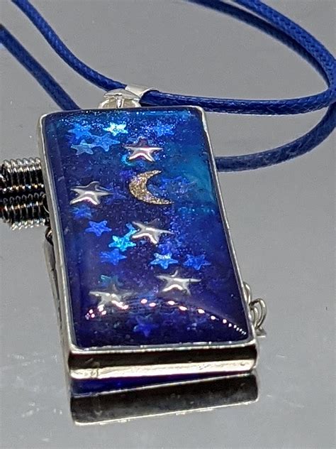 Stars And Moon Pendant Etsy