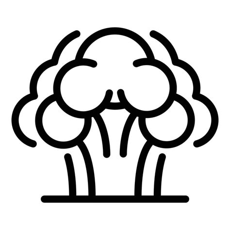 Broccoli icon, outline style 15665065 Vector Art at Vecteezy