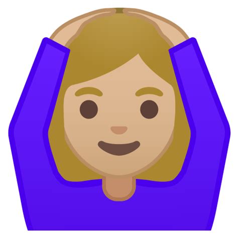 Woman Gesturing Ok Medium Light Skin Tone Icon Noto Emoji People