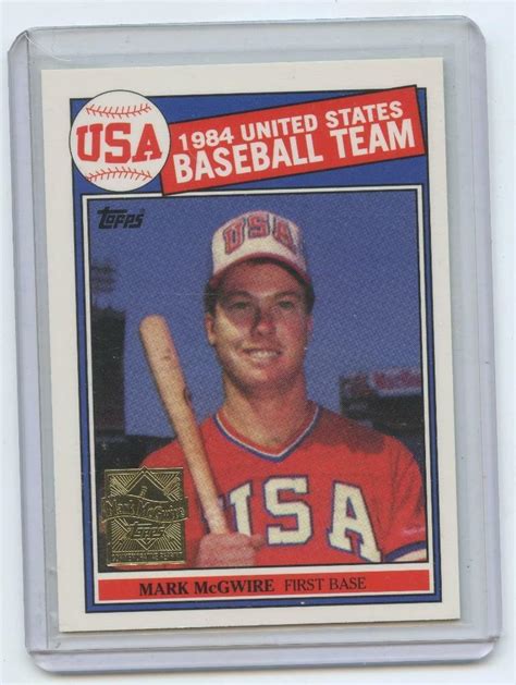 MARK McGWIRE TOPPS COMMERATIVE REPRINT 99 BASEBALL CARD 401 USA TEAM