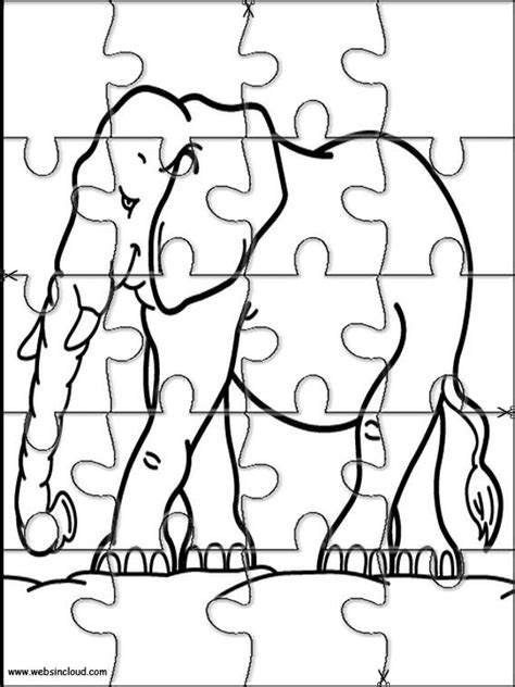 Printable Animal Jigsaw Puzzles For Preschoolers - Steve Wakeman's Kids Worksheets